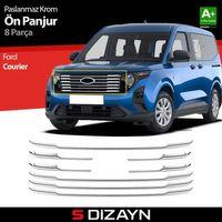 S-Dizayn Ford Courier Krom Ön Panjur 8 Prç. 2023 Üzeri A+ Kalite
