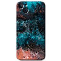 Potkal Hediye Fabrikası iPhone 14 Plus HD Baskılı Kılıf + 9D Tam Ekran Koruyucu - Liquid Colorfull