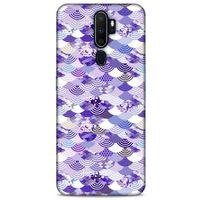 Oppo A5 2020 Kılıf Pastel Renkler (15) Antişok Kılıf Mor Beyaz