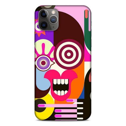 Lopard Apple Iphone 11 Pro Max Uyumlu Kılıf Soyut Sanat (10) Desenli Full Koruma Kılıfı