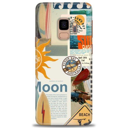 Samsung Galaxy S9 Kılıf HD Baskılı Kılıf - Moon + Tam Ekran Koruyucu