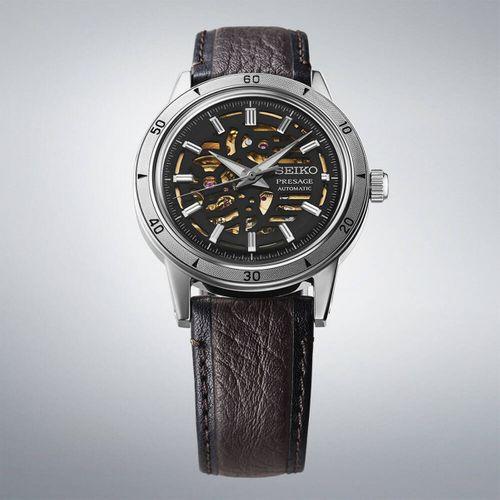 Seiko SSA461J Otomatik Deri Siyah 40 mm Erkek Kol Saati