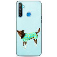 Oppo Realme 5i Kılıf Köpek Kıyafetleri (48) Bumper Kılıf Fanila