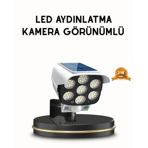 Güneş Paneliyle Şarj Olan Hareket Sensörlü Dış Mekan Güvenlik Lambası Ayarlanabilir