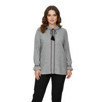 Kadın Yumoş Yaka Bağcıklı Kol Valonlu Modelli Bluz BGL-ST05141