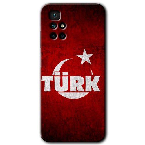 Xiaomi Redmi 10 Kılıf HD Desen Baskılı Arka Kapak - Ayyıldız Türk