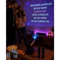 3ü 1 Arada Karaoke Ve Projeksiyon Sistemi Çift Mikrofon Destekli