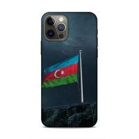 Apple iPhone 12 Pro Uyumlu Kılıf Azarbaijan (27) Tasarımlı Kılıf Mavi Beyaz