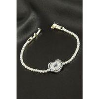 Dalgalı Oval Zirkon Taşlı Çocuk Bileklik 16 cm