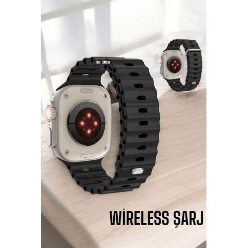 45 Mm Gri Kasa Ultra Akıllı Saat Sesli Görüşme, Sağlık Takibi, Suya Dayanıklı