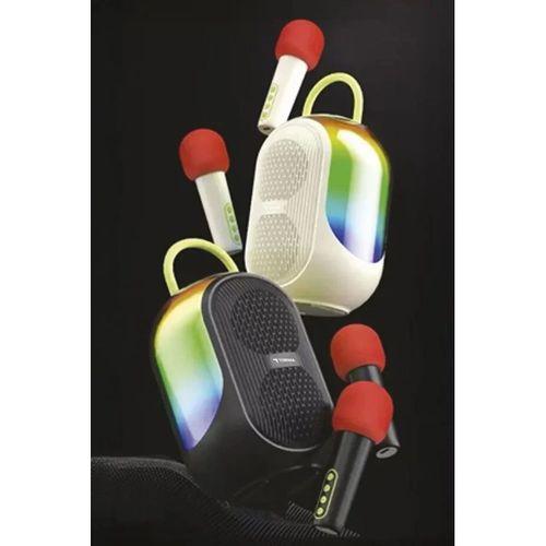 Bluetooth Hoparlör Çift Mikrofonlu Kablosuz Parti Speaker Beyaz