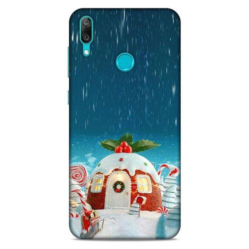 Huawei Y7 Prime 2019 Kılıf Snowix (14) Lansman Kılıf Beyaz Kırmızı