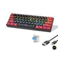 Gaming Mekanik Rgb Klavye Blue Switch - Siyah Kırmızı MF1701BR