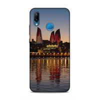 Huawei P20 Lite Uyumlu Kılıf Azarbaijan (28) Arka Kapak Alov Kuleleri