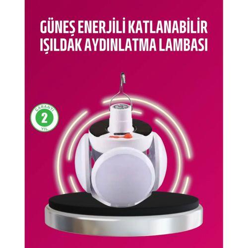 Solar Ve Usb Şarjlı Su Geçirmez Katlanabilir Led Lamba