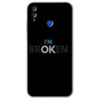 Honor 8x Kılıf HD Desen Baskılı Arka Kapak + Temperli Cam - Im Broken