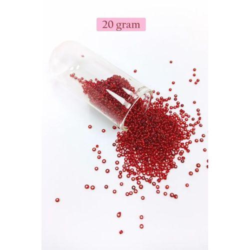 Dökme Cam Kum Boncuk (11/0) 2 mm - 4 Renk - Toplam 80 Gram -  BNC402