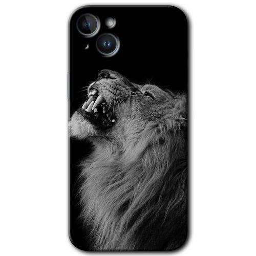 iPhone 14 Kılıf HD Desen Baskılı Arka Kapak - Temperli Cam - Lion