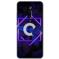 Xiaomi Mi 9T Kılıf HD Desen Baskılı Arka Kapak+Temperli Cam - Dark Neon Yaprak O Harfi