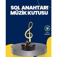 Altın Sol Anahtarı Müzik Kutusu Döner Mekanizmalı