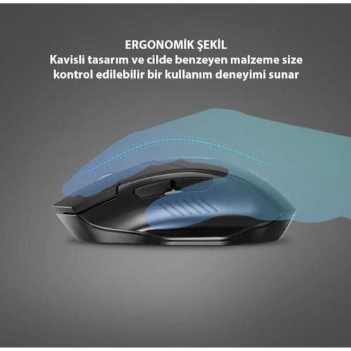 İNPHİC F1 Kablosuz Fare, Şarj Edilebilir Sessiz Kullanım 2.4G 500 mAh USB Mouse
