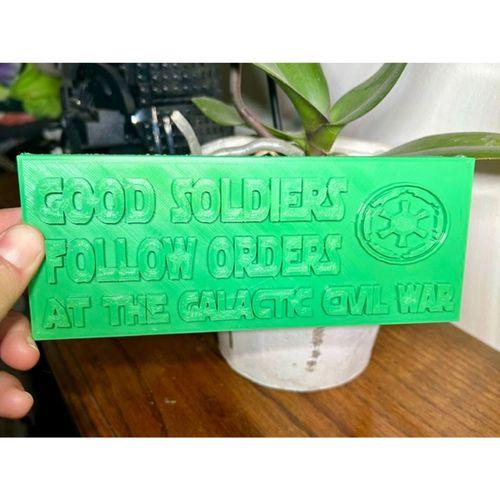 İyi Askerler Galaktik İç Savaş'ta Emirleri Takip Eder (Bu ürün Sadece Plastik parçadır - Almadan Önce Soru Sorabilirsiniz)