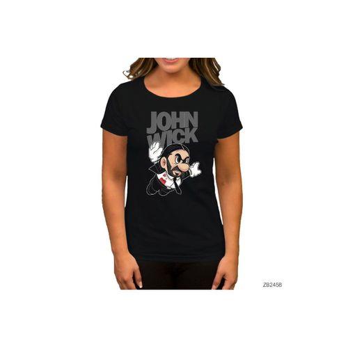 John Wick Fly Siyah Kadın Tişört