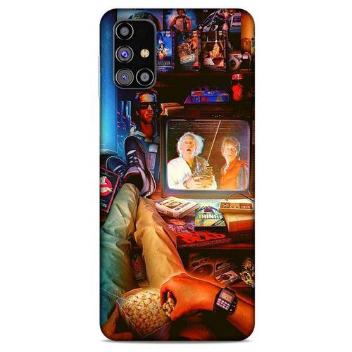 Retro (35) Desen Fit Design Kılıf Renkli Samsung Galaxy M31s Kılıf