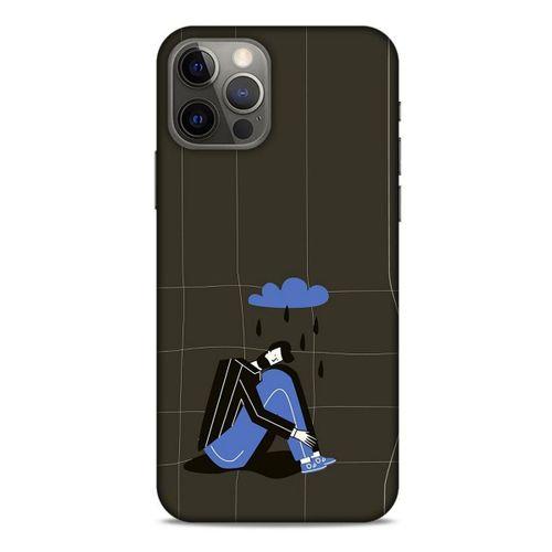 Apple iPhone 12 Pro Kılıf Depresyon (33) Hybrid Kılıf Kahve Toz Pembe