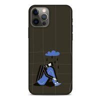 Apple iPhone 12 Pro Kılıf Depresyon (33) Hybrid Kılıf Kahve Toz Pembe