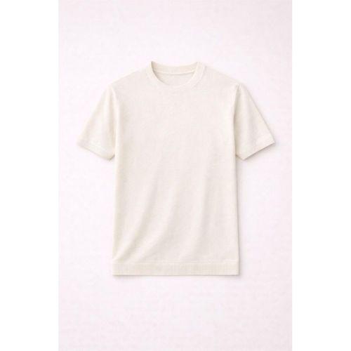 Kwon Bisiklet Yaka Basic Kısa Kollu İnce Triko Erkek T-Shirt - Bej