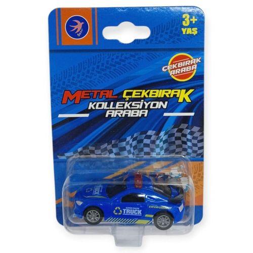 Çek Bırak Metal Küçük Arabalar 8 cm - SH40031 - Mavi