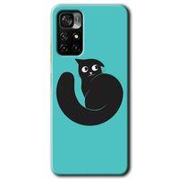 Xiaomi Redmi Note 11T Kılıf HD Desen Baskılı Arka Kapak + Temperli Cam - Cat Vector
