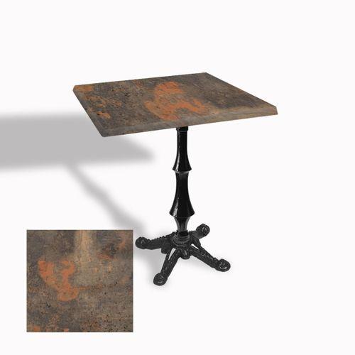 Dockers Çipa 1012 Döküm Ayak Kare Masa 80X80 cm - (Werzalit, Wermodin ve Allzalit Tabla) - Metalic Oxid 1