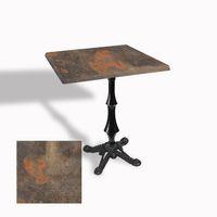 Dockers Çipa 1012 Döküm Ayak Kare Masa 80X80 cm - (Werzalit, Wermodin ve Allzalit Tabla) - Metalic Oxid 1