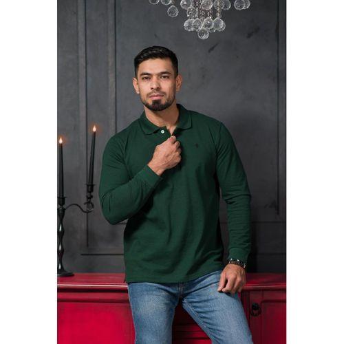 San&Fa Regular Fit Polo Yaka Uzun Kol Pamuklu Baharlık Sweatshirt