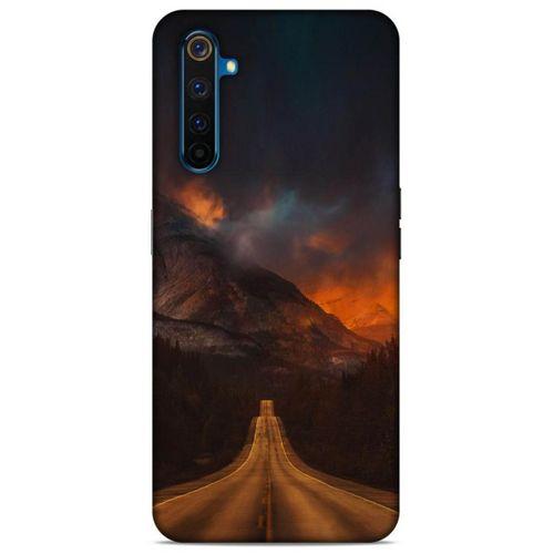 Lopard Oppo Realme 6 Uyumlu Kılıf Gece'S (47) Crystal Flex Kılıf Kızıl Yol