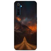 Lopard Oppo Realme 6 Uyumlu Kılıf Gece'S (47) Crystal Flex Kılıf Kızıl Yol