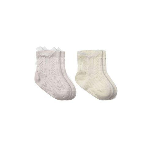 Bistyle Bistyle Fiyonklu Penye Soket Çorap 2li 10149 Taş