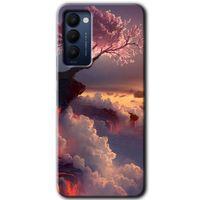 MRCİLETİSİM Tecno Camon 18P Kılıf HD Desen Baskılı Arka Kapak+Temperli Cam - Uçurumdaki Hayat
