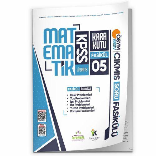 2026 KPSS Matematik Kara Kutu 5 Fasikül ÖSYM Çıkmış Soru Bankası PROBLEMLER 2 Çözümlü Modüler Set