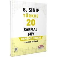 8. Sınıf Türkçe 20 Sarmal Föy Deneme Editör Yayınları