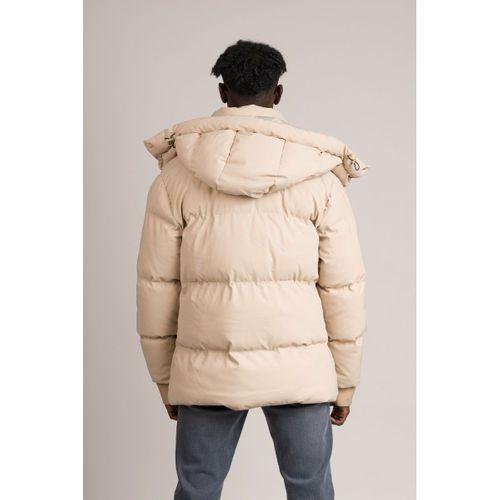 Slimfit Çıkartılabilir Kapşonlu Dik Yaka Elyaf Dolgulu Şişme Mont