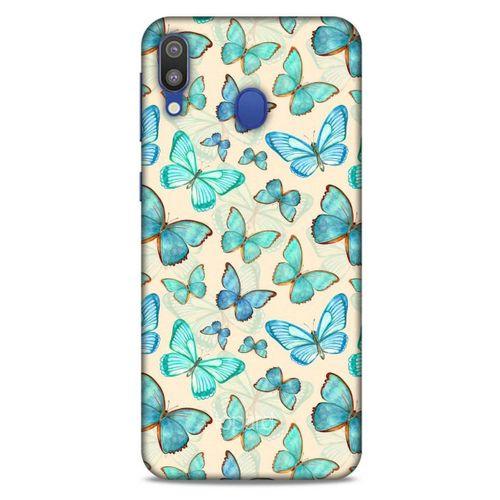 Samsung Galaxy M20 Kılıf Kelebek Etkisi (13) Silikon Kap Lacivert