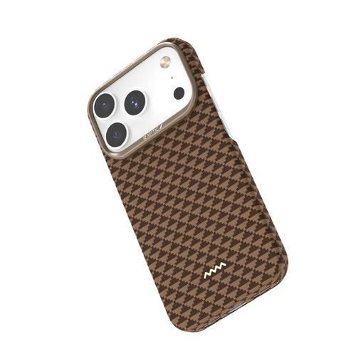Apple iPhone 17 Pro Max Kılıf M-safe Şarj Özellikli Raptic Aramid Skin Origin Serisi Karbon Kapak