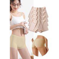 4 Adet Kadın Dikişsiz Görünmez İz Yapmaz Mini Şort Boxer Ten