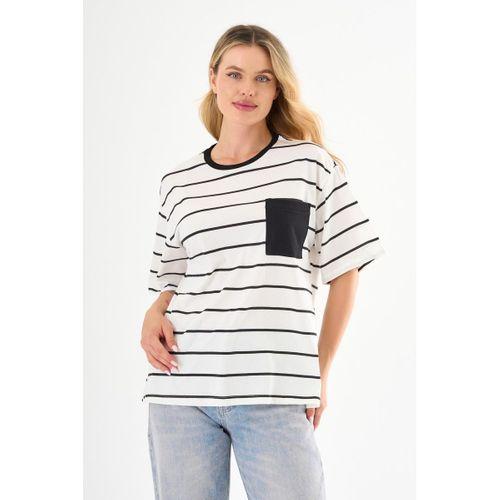 ALEXANDERGARDI Cep Detaylı Çizgili T-shirt