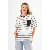 ALEXANDERGARDI Cep Detaylı Çizgili T-shirt