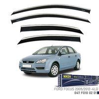 Niken Ford Uyumlu Focus 2005-2012 Model Kromlu Cam Rüzgarlığı 4Lü Parça
