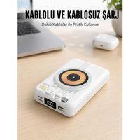 Magsafe Uyumlu Kablosuz Powerbank Hızlı Şarj Özellikli Yeni Nesil